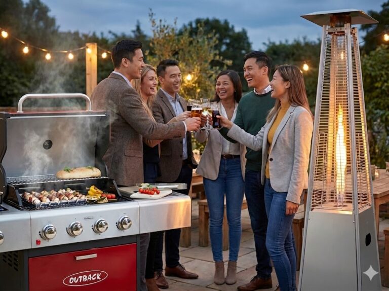 台中尾牙春酒推薦，米迪詩戶外到府烤肉結合金字塔暖爐租借，打造溫暖派對