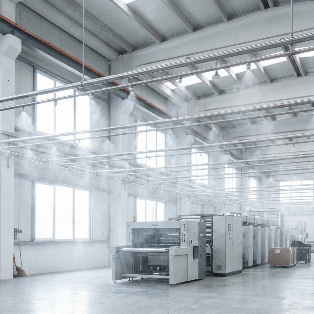 廠房降溫系統，工業級管線配置與高壓噴霧安裝實例