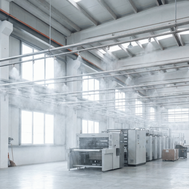 廠房降溫系統，工業級管線配置與高壓噴霧安裝實例